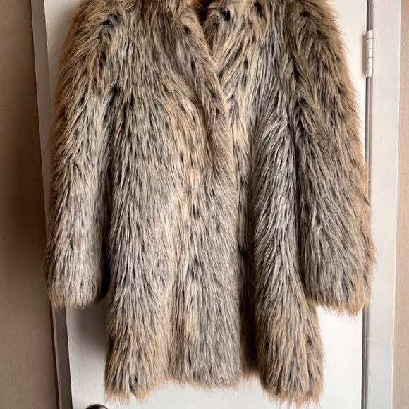 Vtg American Signature Grey Faux Fur Luxurious half Coat Jacket Womens Sz Large - Picture 1 of 10